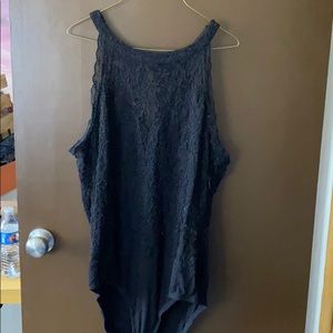 Torrid black lace body suit